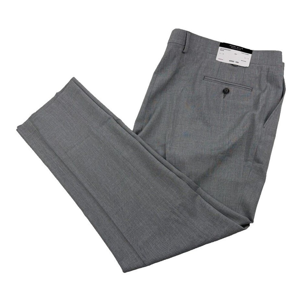 NEW PERRY ELLIS PORTFOLIO Mens 42x32 Gray Soft Dress Pants/Slacks
